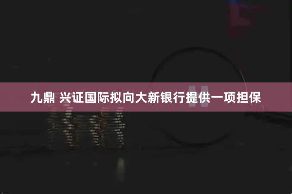 九鼎 兴证国际拟向大新银行提供一项担保